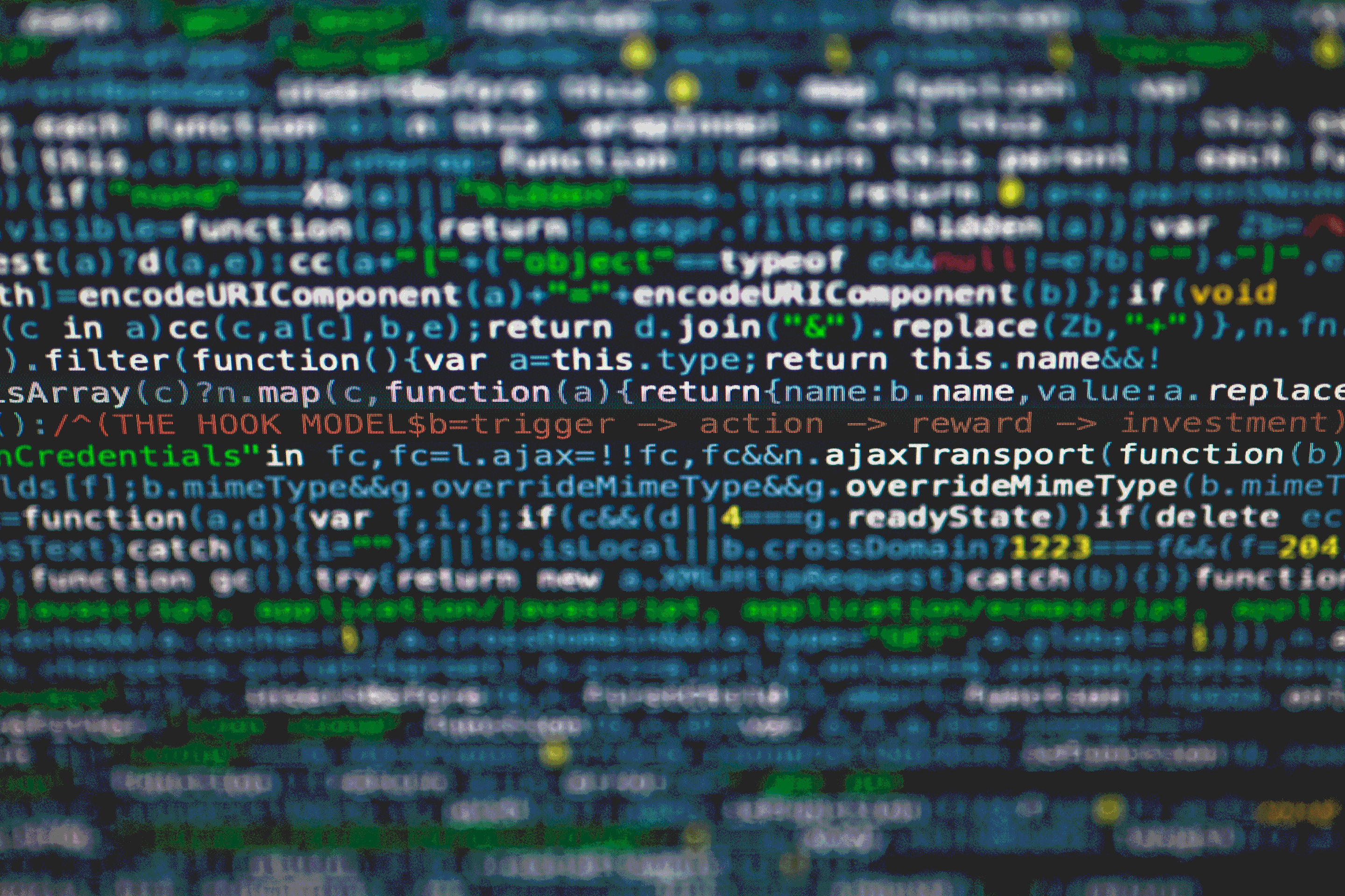 Ein Bild von Javascript-Code, um die Technik hinter Webanwendungen zu symbolisieren.